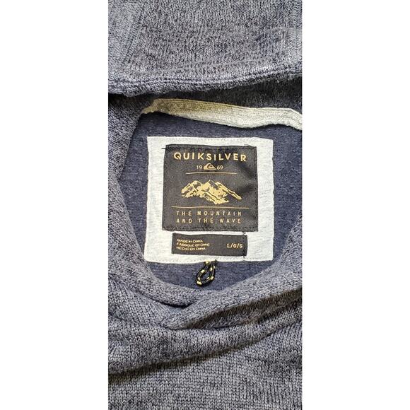 Quiksilver Sz L The Mountain And The Wave Men's Performance Hoodie Blue Ca1-3 - Picture 5 of 8